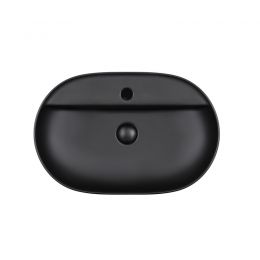 Раковина Qtap Scorpio Matt black с донным клапаном QT142203MBMB